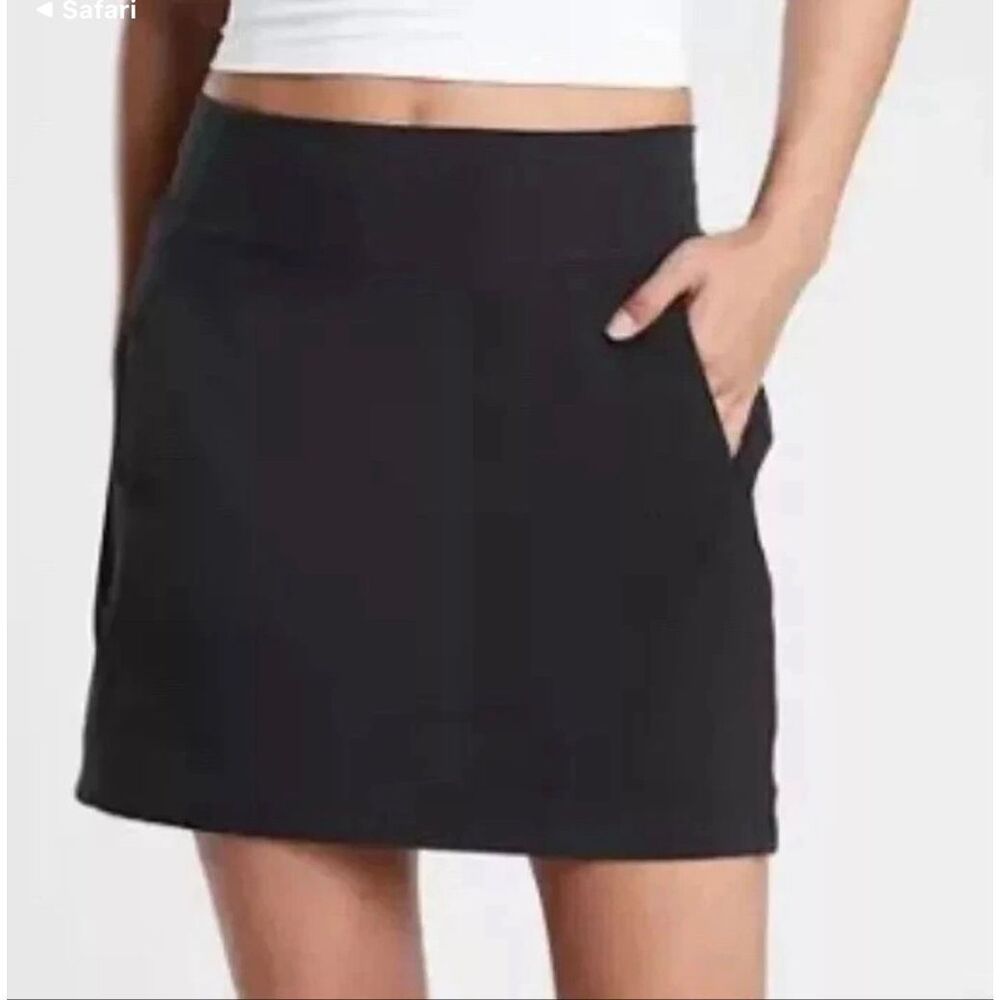 Athleta NWT size 16 Tall black Brooklyn skort 16”